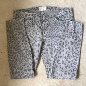 Current Elliot leopard print jeans